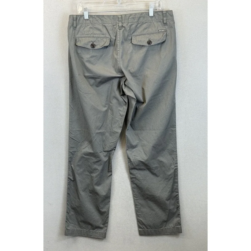 Eddie Bauer Men's Sz 34x30 Gray Hiking Trail Outdoor‎ Lightweight Chino Pants